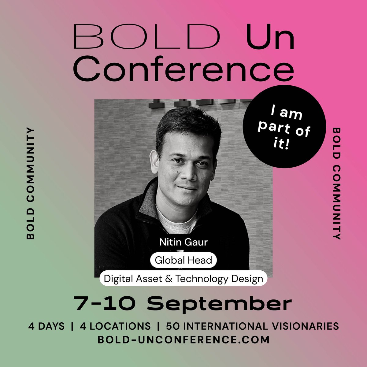nitingaur's tweet photo. Bold Community aims to connect brilliant minds, innovators, and thought leaders around the world from various disciplines in a bold endeavor to make radical innovations possible.

#BOLDUnconference #Matchmake #Collaborate #BOLDCommunity https://t.co/vwBWbMWClX