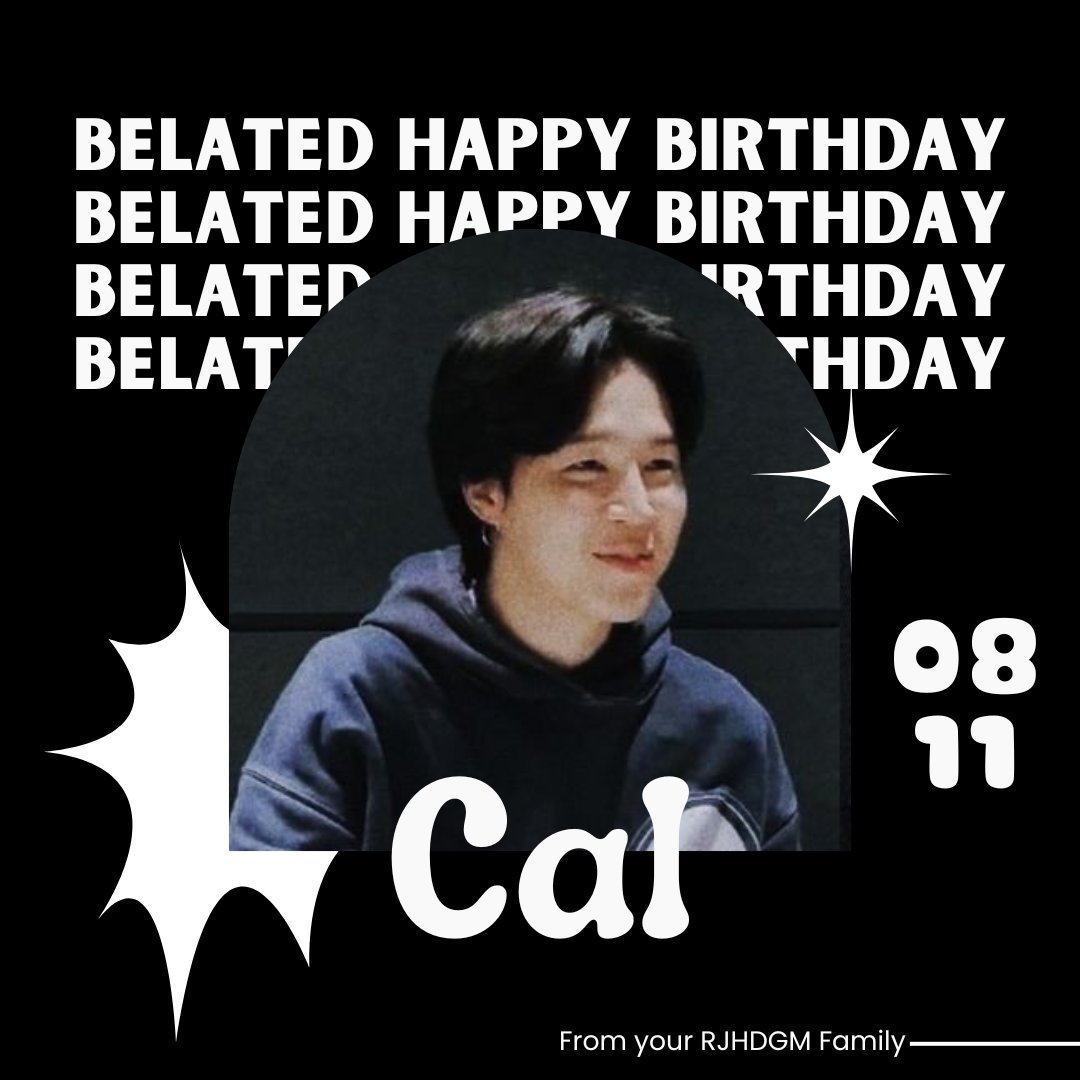 💌: @taeftcooky/<a href="/adorablepjmn/">한⁷ ツ゚</a> 

happy belated birthday cal 🥳 thank you for always staying with us we appreciate your consistency. we wish u have a fantastic year ahead, take care always 🤍