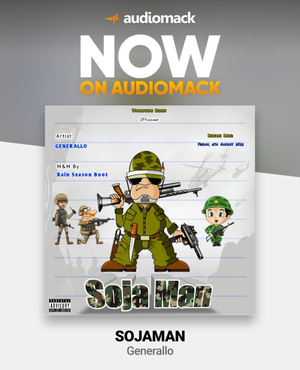 Mohamed74451107's tweet photo. #Soja_Man By #Generallo
Out NOOWW!! 🔥🔥🔥🫶
YOUTUBE LINK:
https://t.co/P8wnvqAIKj
AUDIOMACK LINK:
https://t.co/esub75oehz
Please Like, Subscribe, Comment and Share.
©️#Worldwide_Biznes https://t.co/izI06aZmjP