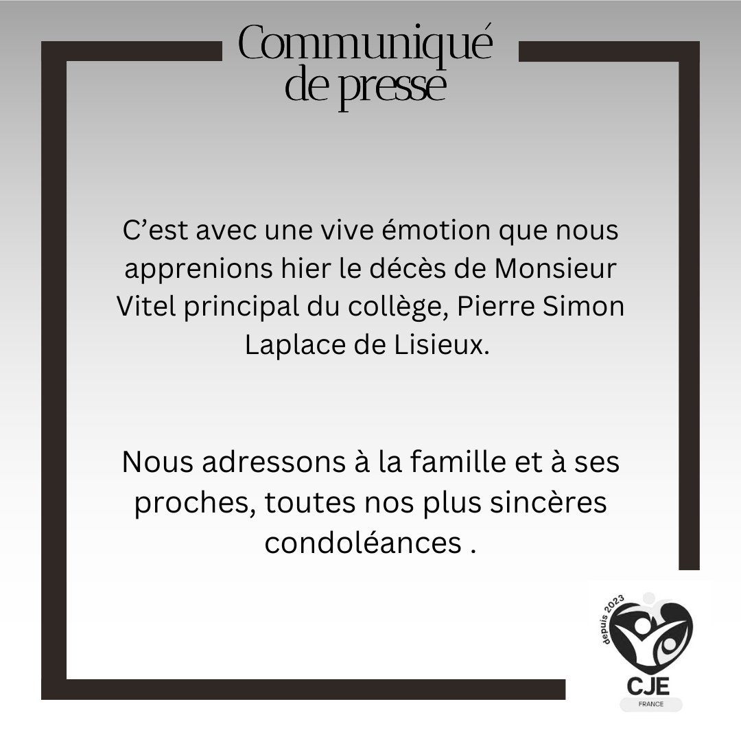 Cje_France's tweet photo. Nous vous invitons à, comme nous, mettre vos photos de profil en noir et blanc jusqu’au 17 août afin d’exprimer votre compassion envers la famille et d’honorer la mémoire de Stéphane Vitel. https://t.co/p8qSdbKyWU