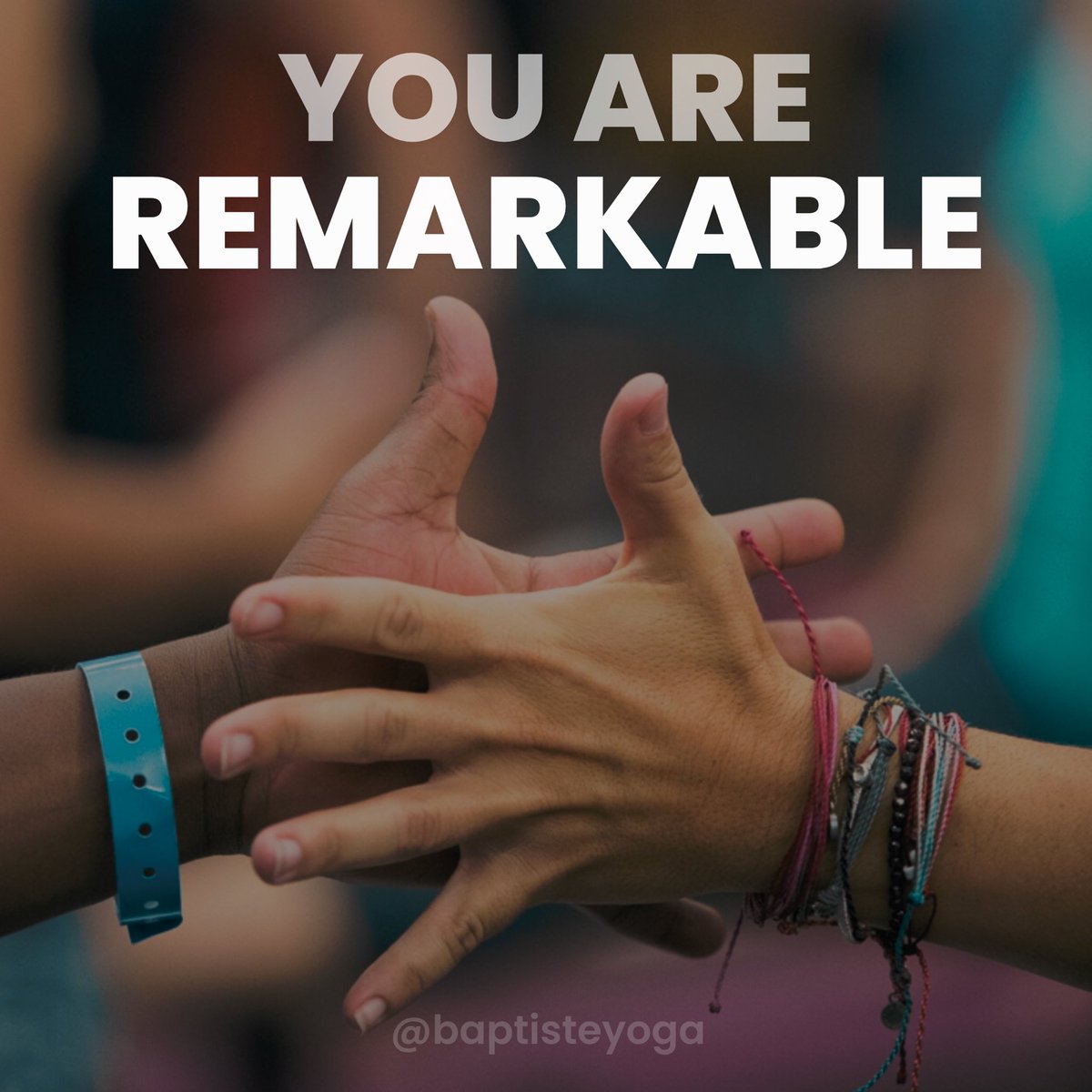 Yes you are! 💯 x 💯 x 💯 

Tag the amazing people in your life and tell them they are remarkable too 🫶

#whybaptisteyoga #perfectlyimperfect #youareremarkable #yoga #youareworthy #youarebeautiful #youarepowerful