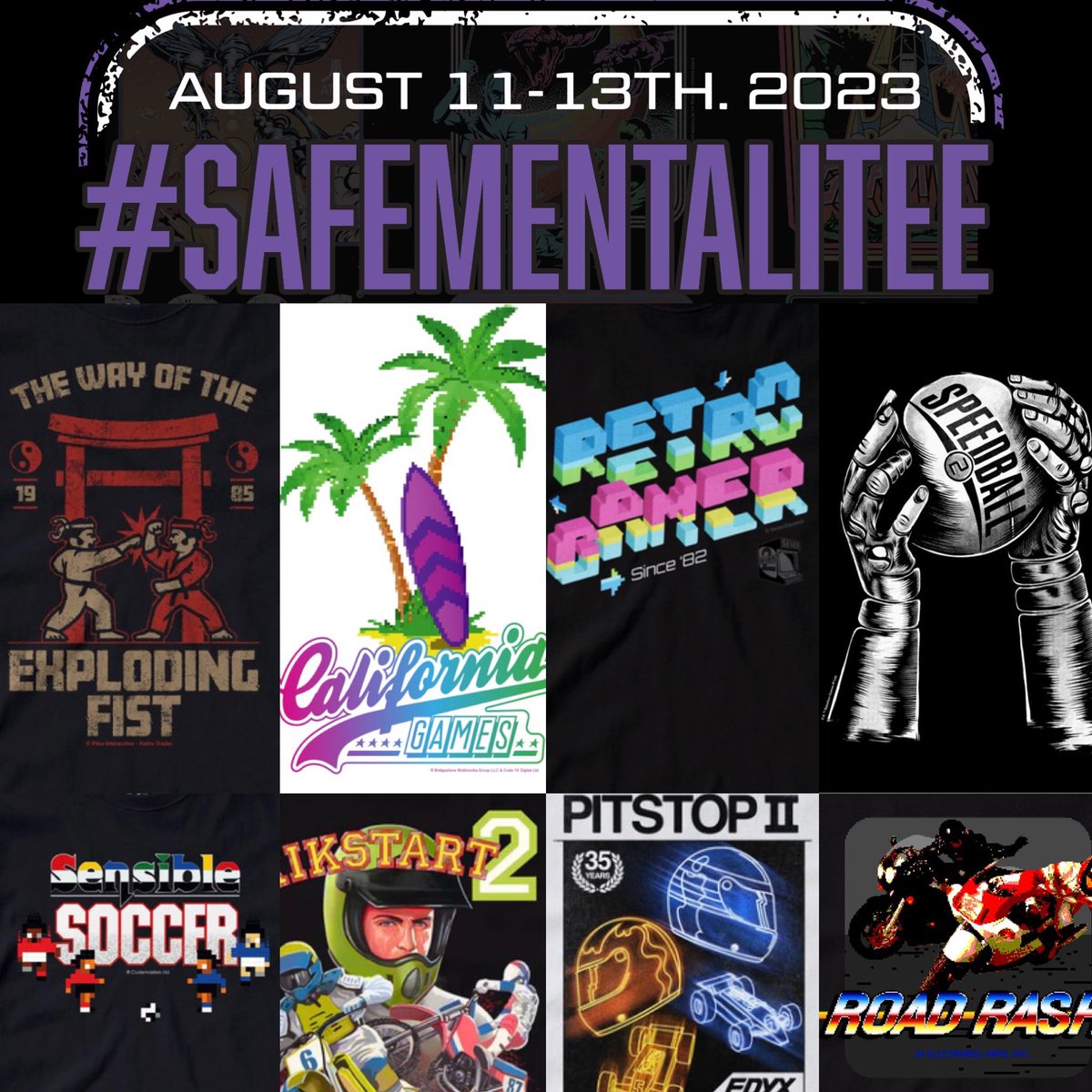 SquaredSeven's tweet photo. As the first phase of this year’s #SafeMentaliTEE comes to a close we’ve hit £815 for @SafeInOurWorld and we’ve given away a bunch of Tees as incentives. It’s the least we can do. More to come before we end on Tuesday evening. Donate: https://t.co/mdw8AFcmlh #retrogamers #gamers https://t.co/5f1BjHBvih