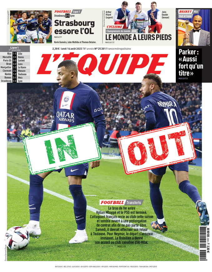 ActuFoot_'s tweet photo. La Une de @lequipe ce lundi. 🗞️ https://t.co/K0Dq0qjxqf