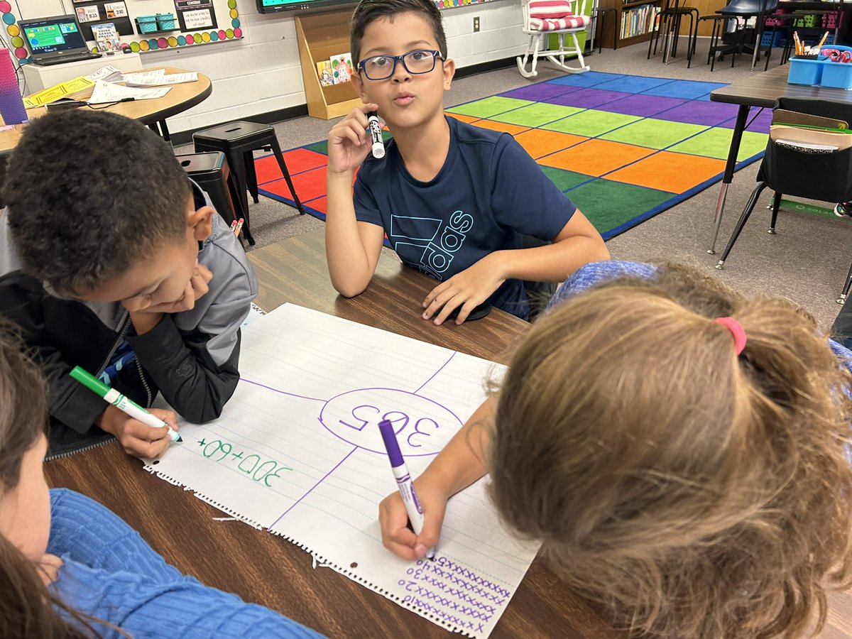 michellefowles's tweet photo. Last week, we had great conversations about using place value reasoning to represent numbers in various ways. These students were working together to compose and decompose numbers up to 1,000. https://t.co/mA5r4K22Ey
