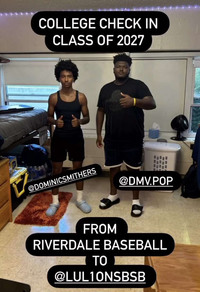Riverdale Baptist Baseball (@rbsbaseball) on Twitter photo It’s that time of the year where our graduating seniors become college freshman!! <a href="/DominicSmither2/">Dominic Smithers</a> and <a href="/DwayneDavisJr3/">DwayneDavisjr3</a> are all moved in as they start their new journey as College Baseball players playing at <a href="/LincolnUofPA/">Lincoln University</a> for <a href="/CoachPla1/">Anthony Pla'</a> #RiverdaleBaseballAlumni It’s that time of the year where our graduating seniors become college freshman!! <a href="/DominicSmither2/">Dominic Smithers</a> and <a href="/DwayneDavisJr3/">DwayneDavisjr3</a> are all moved in as they start their new journey as College Baseball players playing at <a href="/LincolnUofPA/">Lincoln University</a> for <a href="/CoachPla1/">Anthony Pla'</a> #RiverdaleBaseballAlumni