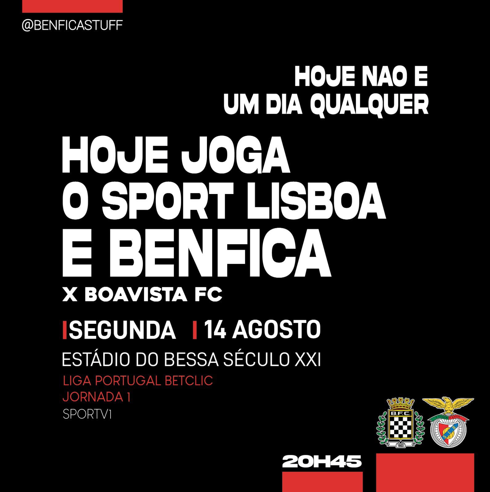 Benfica Stuff on X: Hoje não é um dia qualquer Hoje joga o