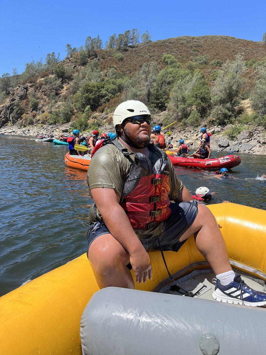 UCDfootball's tweet photo. What team building looks like on the American River. Sunday Funday!

#GoAgs | @ucdavisaggies https://t.co/ghu90dWMCj