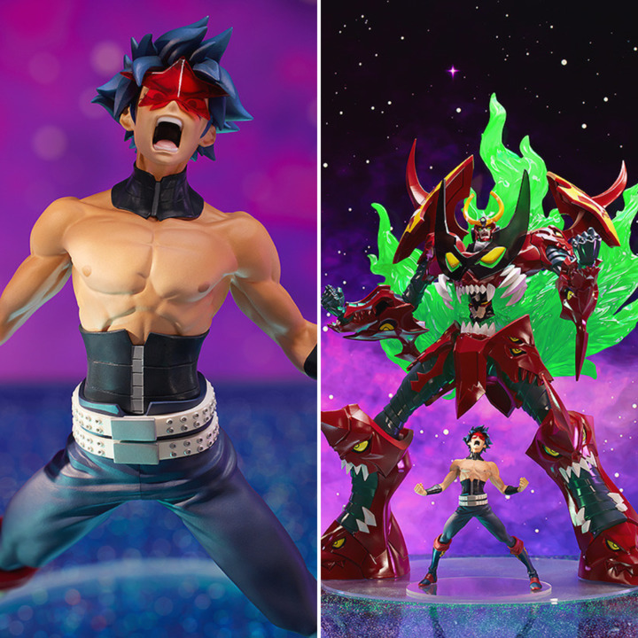 💥 PREORDER NOW: Relive the iconic Tengen Toppa Gurren Lagann anime with  these Pop Up parade statues of Simon and the special XL size…