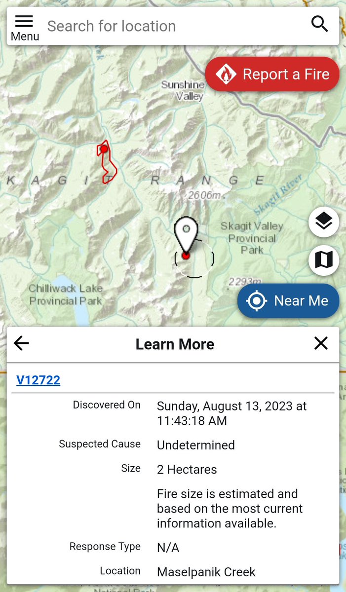 Kamscan's tweet image. New #bcfire #Skagit #Chilliwack lake