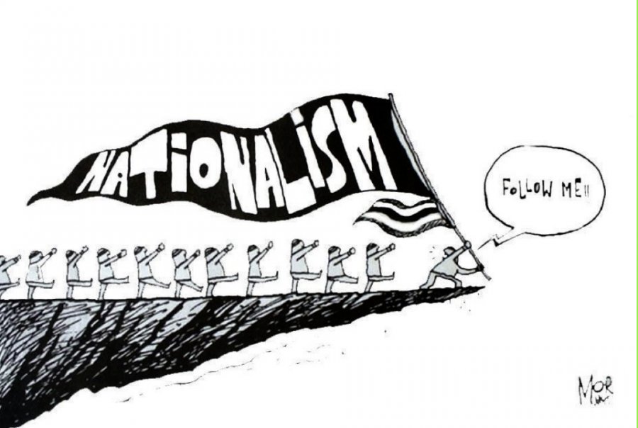 Whatever the actual technical level of a country, as soon as technical acceleration appears, the nationalistic mystique i.e., chauvinism, appears too. It promotes the indispensable alienation from the self necessary for the identification of the individual with an ideology.