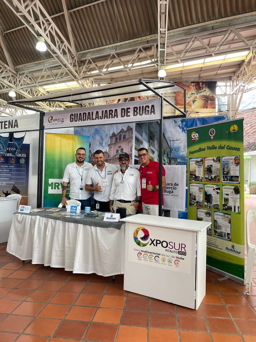camarabuga's tweet photo. TURISMO | Con un trabajo conjunto entre la Alcaldía de Guadalajara de Buga y la #CCBUGA, las agencias operadoras de turismo de nuestro territorio, han logrado visibilizar a Guadalajara de Buga en #ExpoSur2023.
#tanempresariocomovos #MasCercaDeTi #turismo @AlcaldiaBuga https://t.co/n7jwuNkOko