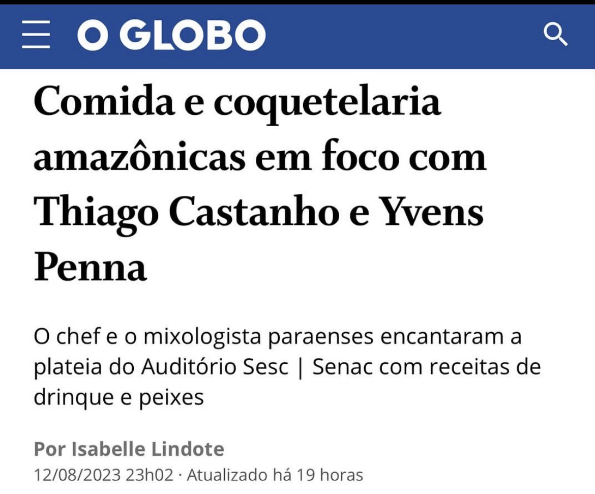 Thiago_Castanho's tweet photo. Ontem falamos sobre comida e coquetelaria amazônica no Rio Gastronomia https://t.co/HS6rwtidGx https://t.co/0Hexqrmhfa