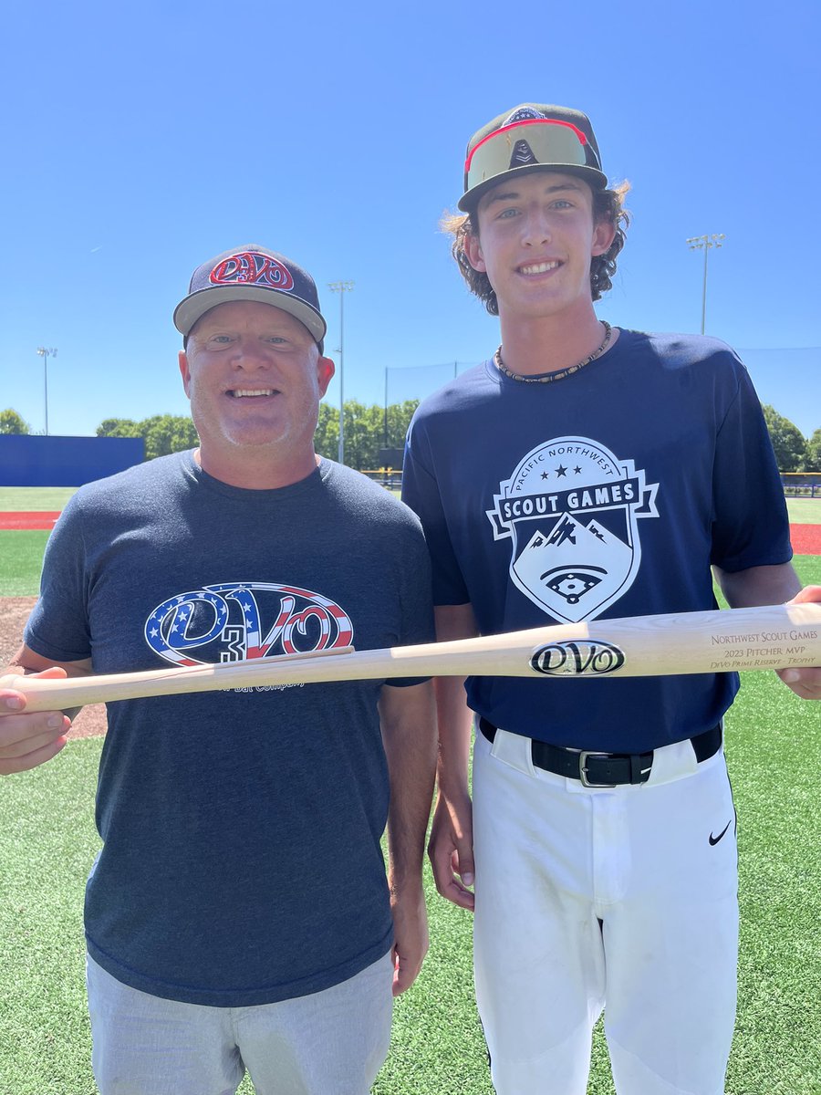 2023 @NWScoutGames MVP Pitcher Award presented by @DeVo_Bats_Inc, Dax Whitney (@2024Whitney) of Blackfoot HS @4bbaseball.