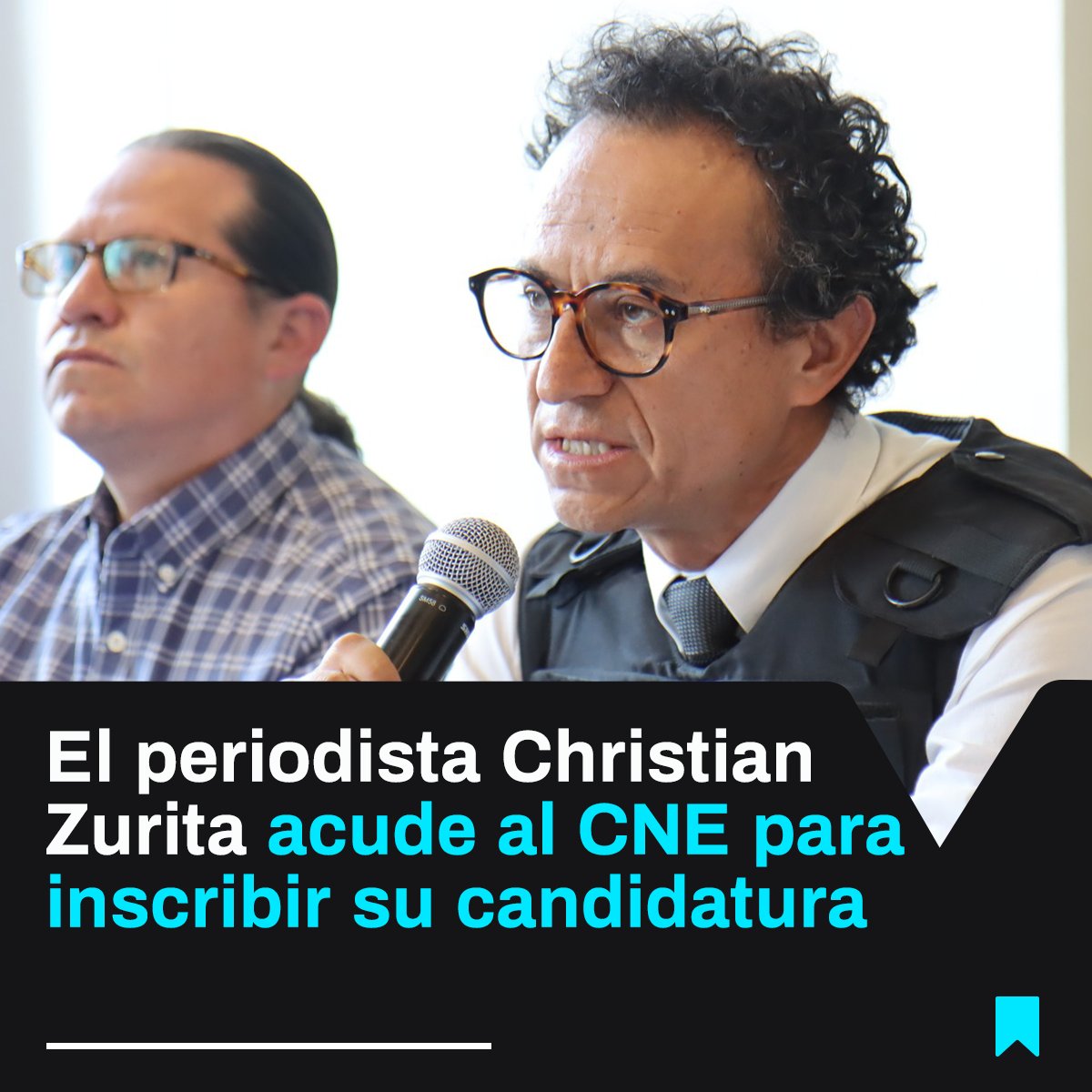 EcuavisaInforma's tweet photo. 🗳️ #Elecciones2023 | Christian Zurita dijo que continuará con las propuestas de su amigo Fernando Villavicencio, quien fue asesinado el pasado miércoles 9 de agosto. 

Más información 👉 https://t.co/Q4D78NVgXJ https://t.co/8qZo2zSzkA
