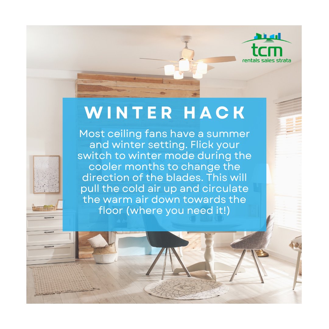 TCMRentalsSales's tweet photo. WINTER HACK ❄

We may not have to shovel snow off our driveways here in #Cairns but BRRR...we are still feeling the chill! It dropped below 14 degrees this morning! 🥶

If in true 'Cairns' style, you still have your ceiling fans blasting - this tip is for you! #winterhacks https://t.co/gJyANmpf7t