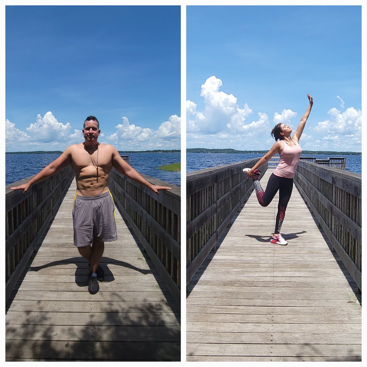 mrRayD's tweet image. Let's work out in the #heat 
#summer2023 #couplegoals #outdoors