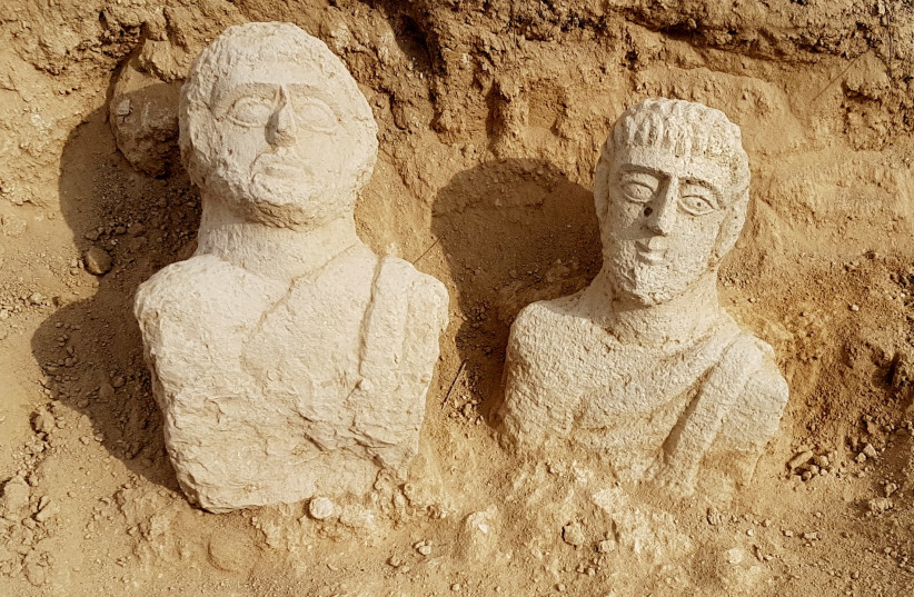 SokolowskiLuk's tweet photo. Beit Shean, ancient #Scythopolis in #Decapolis is one of just a few sites in Israel where the famous Roman portraits produced from the local limestone for the wealthy members of the city's population in the 2nd-3rd century were found. 
https://t.co/rRmWMPj9W3 https://t.co/VUngmdiMRh