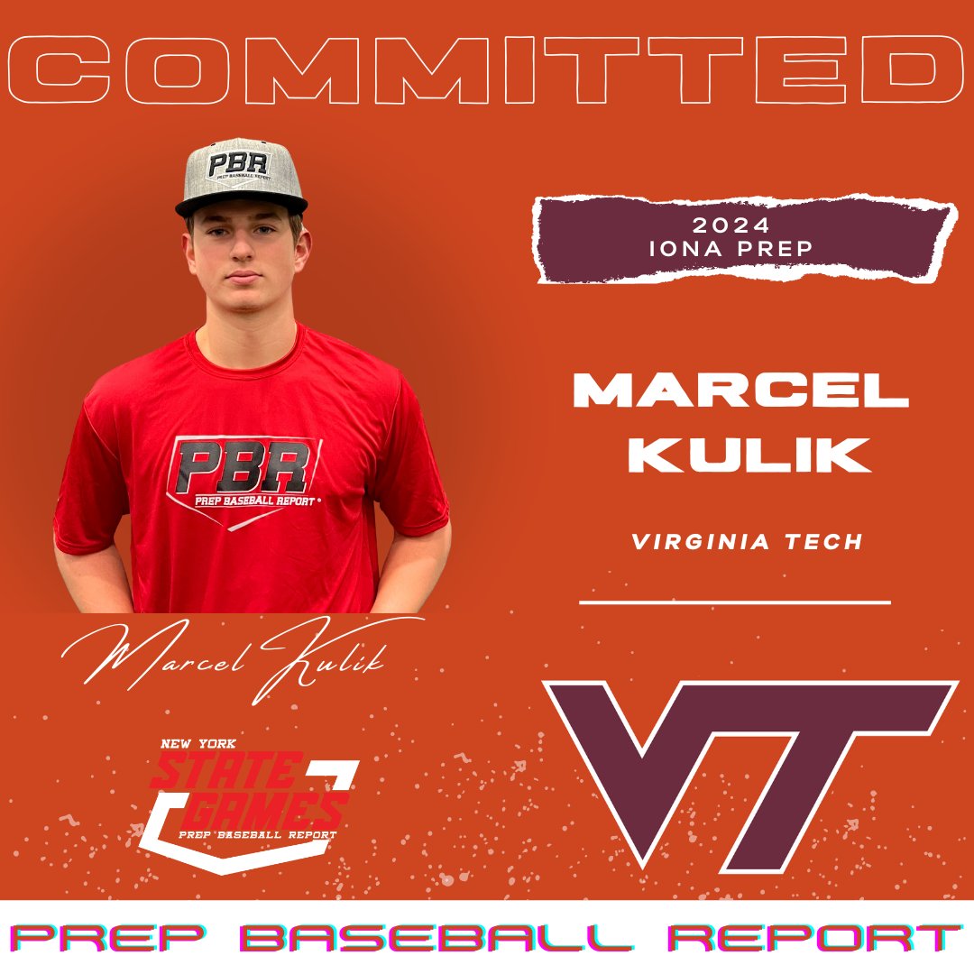 Prep Baseball New York (@prepbaseballny) on Twitter photo 🚨Commitment Watch🚨
2024 RHP|SS Marcel Kulik (Iona Prep) has committed to
Virginia Tech #congrats
❗Kulik is the 1️⃣4️⃣6️⃣th commit from the 2022 NY State Games❗
<a href="/MarcelKulik_10/">Marcel Kulik</a> | <a href="/HokiesBaseball/">Virginia Tech Baseball</a> | #congrats 🚨Commitment Watch🚨
2024 RHP|SS Marcel Kulik (Iona Prep) has committed to
Virginia Tech #congrats
❗Kulik is the 1️⃣4️⃣6️⃣th commit from the 2022 NY State Games❗
<a href="/MarcelKulik_10/">Marcel Kulik</a> | <a href="/HokiesBaseball/">Virginia Tech Baseball</a> | #congrats
