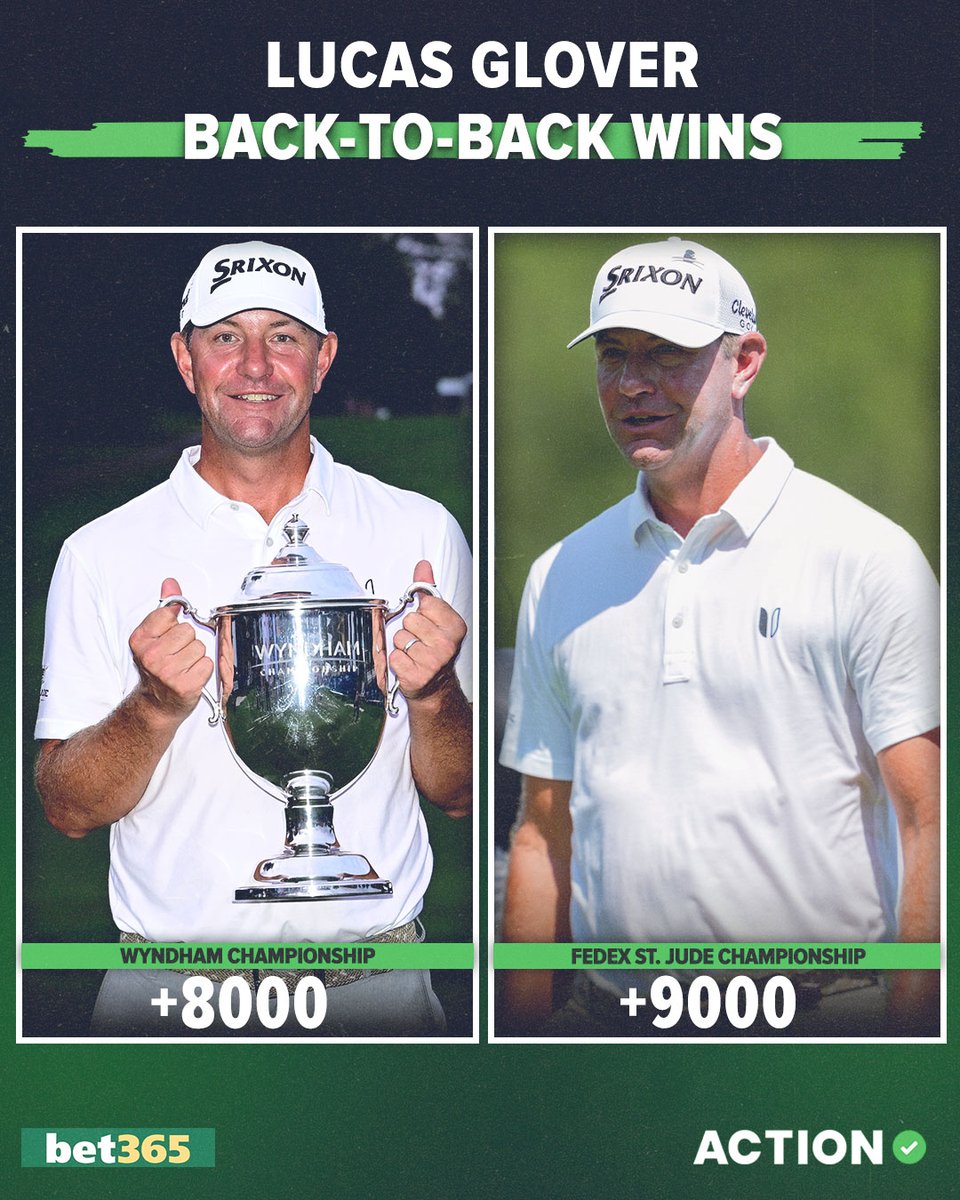 Lucas Glover is on a certified heater 🔥 He makes it back-to-back victories with a playoff win at the FedEx St. Jude Championship 🏆🏆