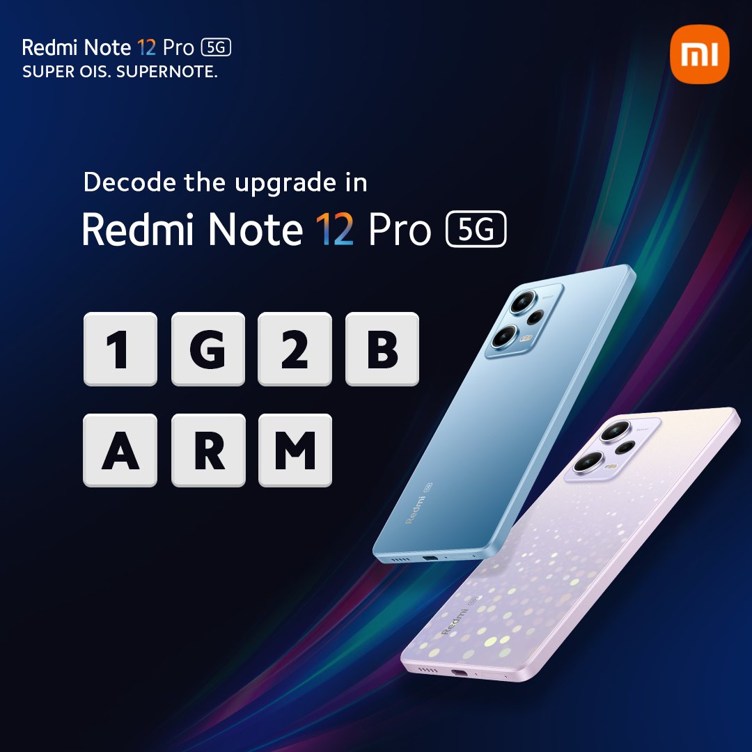 RedmiIndia's tweet image. Get ready for the Ultimate Quiz Challenge!🏆

Starting today, we'll be asking 5 brain-teasers each day. Answer them all correctly with the hashtags #RedmiNote12Pro5G and #SuperRAM, and you could win an amazing prize! 🎁

Are you up for the challenge? Let's quiz it up!
#Question1