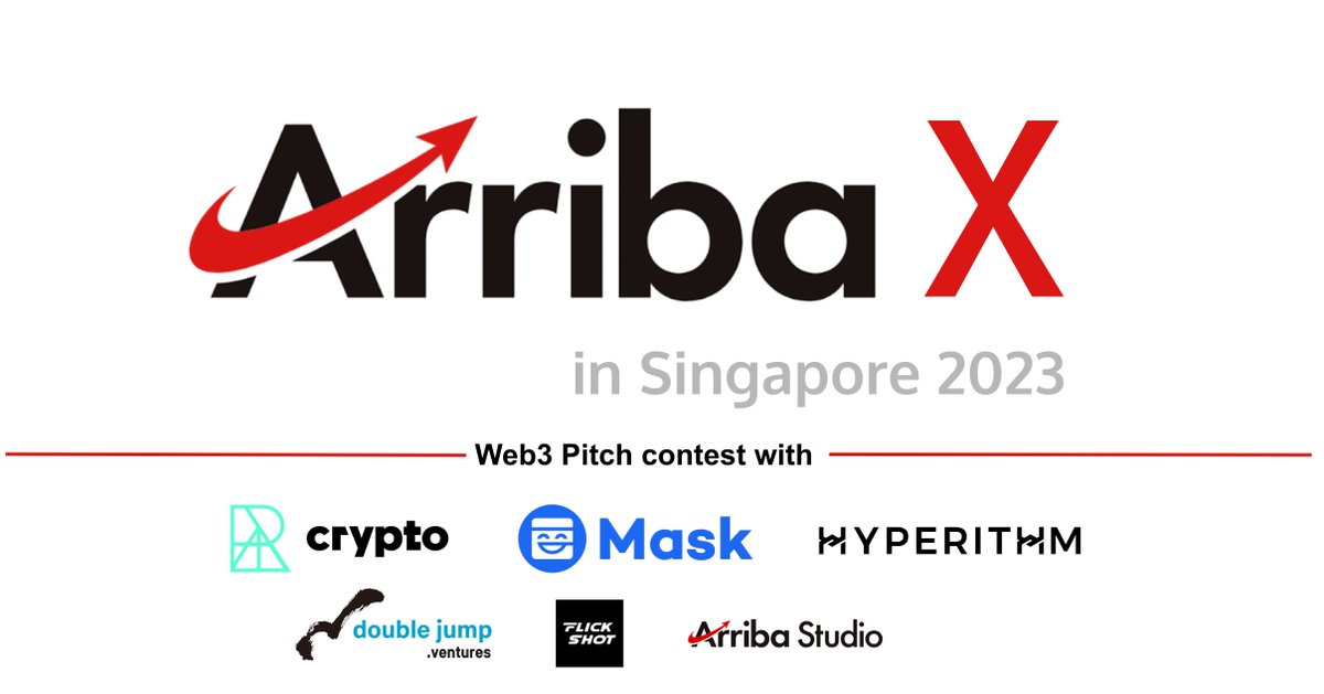 takashisato's tweet photo. 【拡散希望】Token2049のタイミングにあわせて、Arriba X in Singaporeと題してピッチコンテストを開催します。
多様なWeb3スタートアップの皆様からのご応募お待ちしています!
審査委員として、前回2023年12月開催のときと違い、Web3VC勢以外に、@TakayamaJoe @mori_kazutaka 氏などにもご参加いただき、日本・シンガポール・UAEをまたいだ国際色豊かなピッチコンテストにできればと考えています。(何社か追加で入る予定)
後日発表予定ですが、@TakayamaJoeさんは、次回ArribaX深夜便ゲストとして招待予定です。
https://t.co/BPbFy6kElv