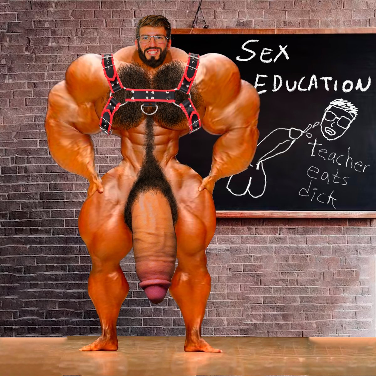 Lobomorphs's tweet photo. The teacher is ready to start the class (part 2).
#bara #barart #baraartist #muscle #muscular #bodybuilding #bodybuilder #muscleman #bodybuilding #muscleman #morph #bodymorph https://t.co/dtmM0MfIti