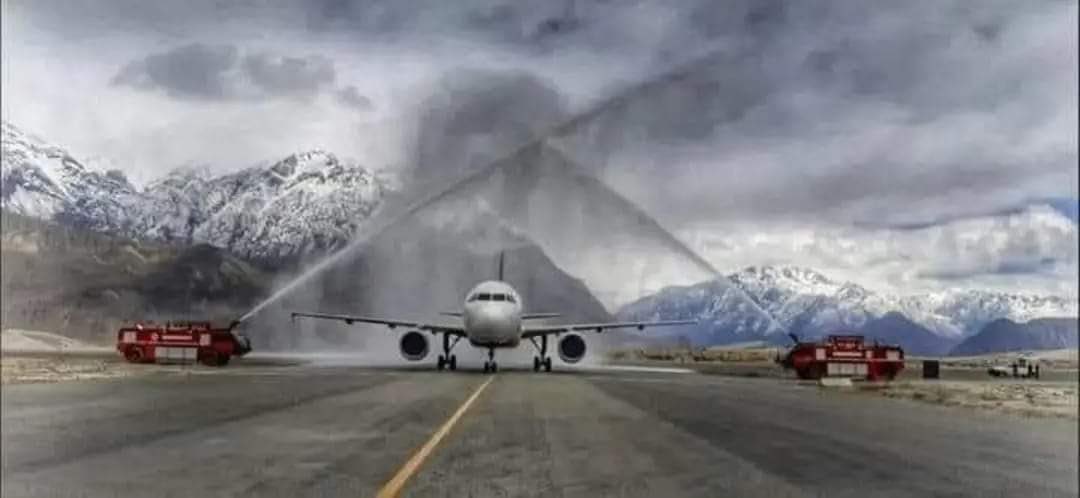 History in its making ! First international flight to Skardu landing safely is indeed a historic moment. It opens up new possibilities for travel and connects Skardu with the rest of the world. It's a great step towards promoting tourism and enhancing the region's connectivity.