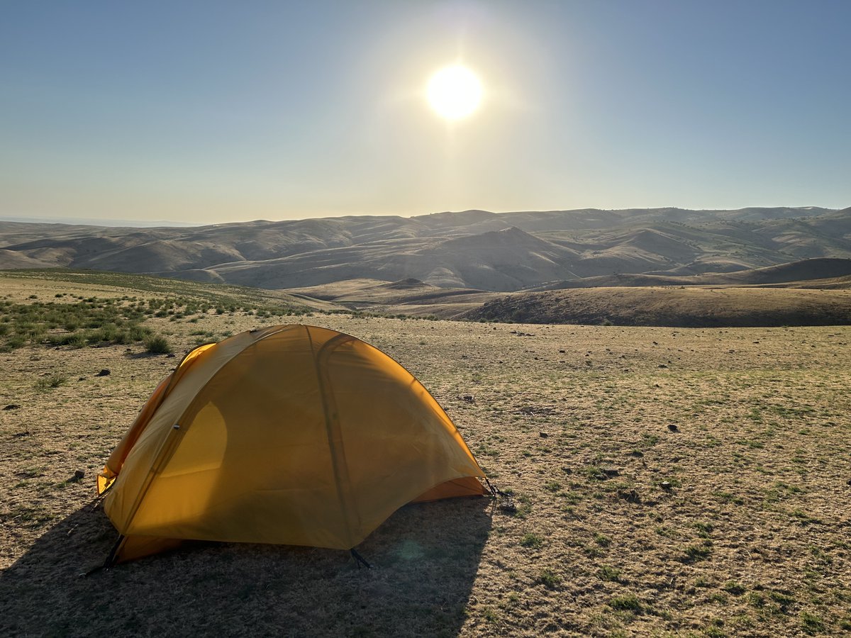One last #camping trip before school starts. Testing out my new <a href="/REI/">REI</a> Trailmade 2 tent. #Uzbekistan