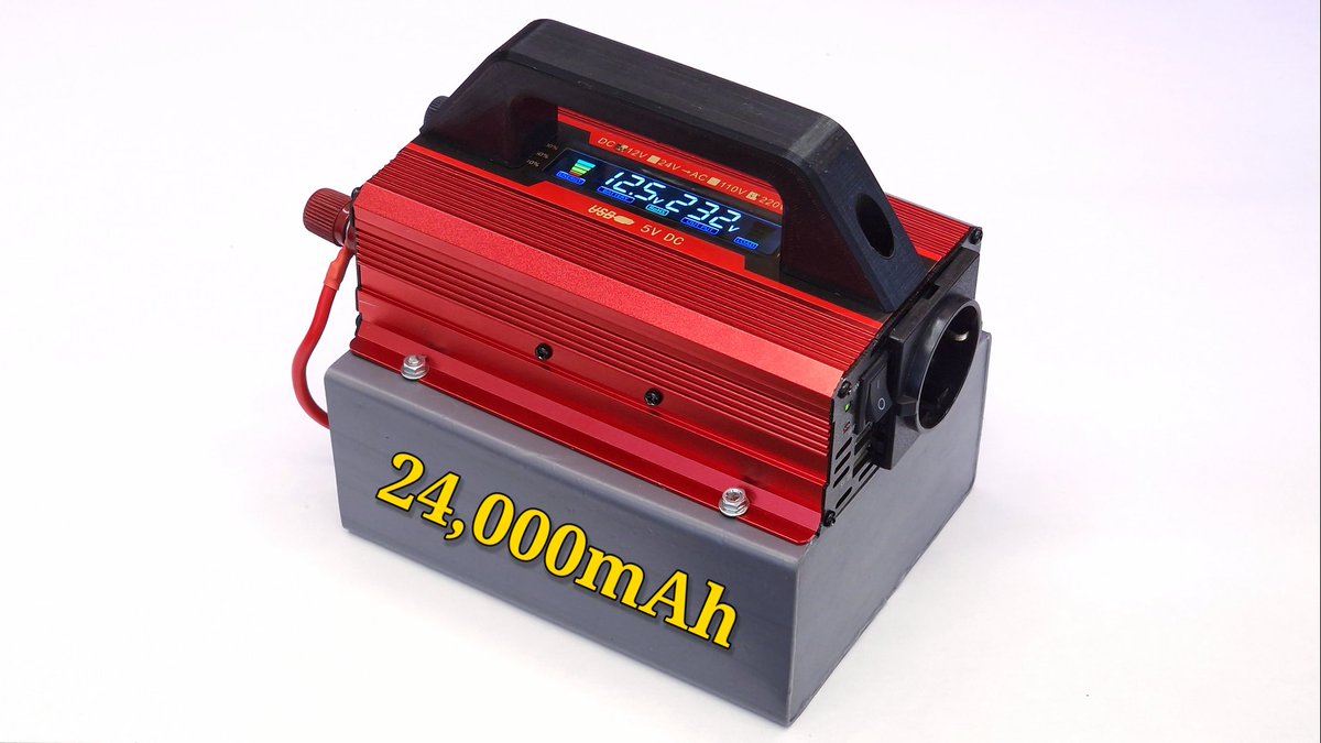 youtu.be/-8eJI3IVng0
DIY 24000mAh 400W Portable Inverter (12V - 220V) 18650 3S 12P LiIon Battery Pack