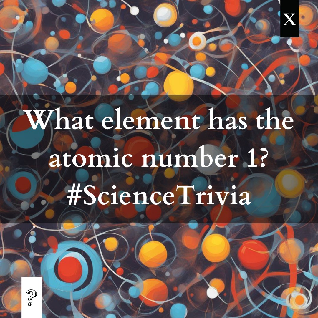 What element has the atomic number 1? #ScienceTrivia#dailyxQuiz #physics #biology