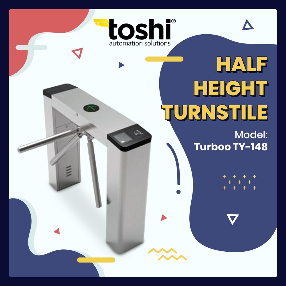 Toshi Automation Solutions presents Box Type Waist Height Turnstile (Model Turboo TY-148) to regulate entry into restricted areas. These half height turnstiles are compatible with standard Access Control system . More information: bit.ly/ToshiTurnstile6 #Automation