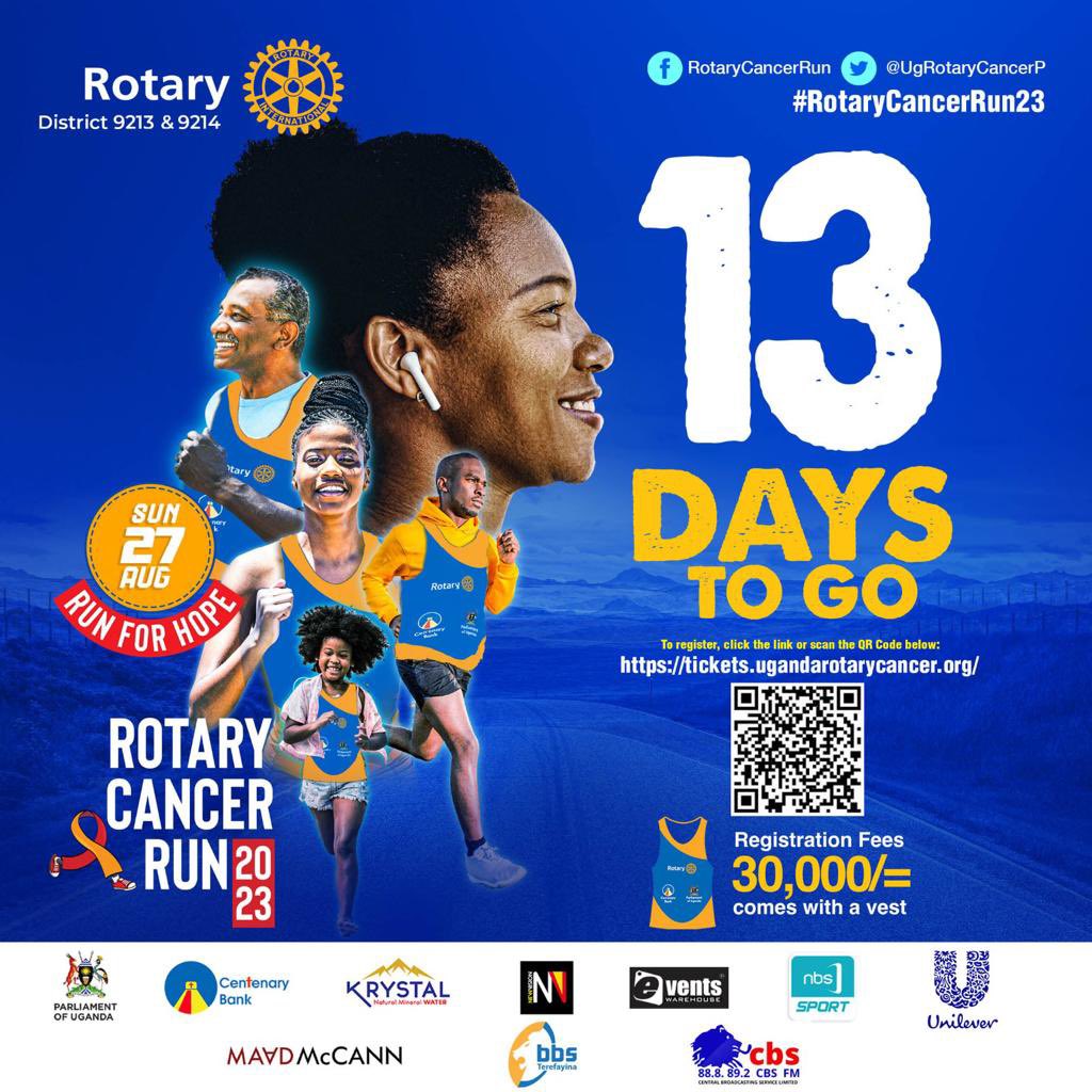 rotaryd9213's tweet photo. Only 13 days to the historical day of the #RotaryCancerRun23. You can still get your kit through the registration link ➡️ https://t.co/aVI5QqBfT4 https://t.co/DvK67S2G0j