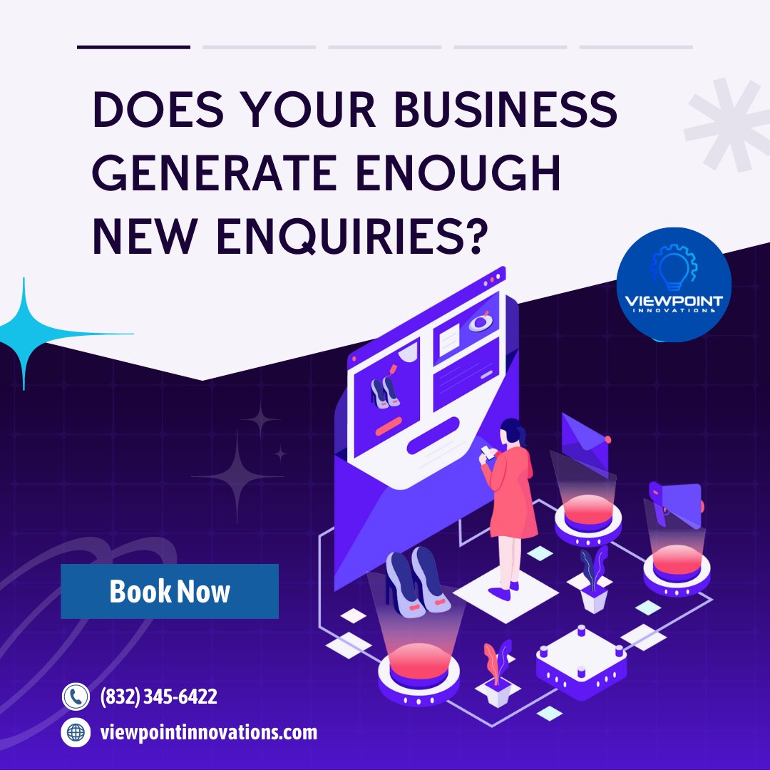 VPInnovations's tweet photo. Without new enquiries your business is limited to your existing customer base, which is naturally going to drop in size over time.
-
-
-
Visit our website
https://t.co/WJOfQtI7aB
#CodingExperts #TechSolutions #InnovationLeaders #DigitalInnovation #WebDesign #Development https://t.co/Pe7EF36zud