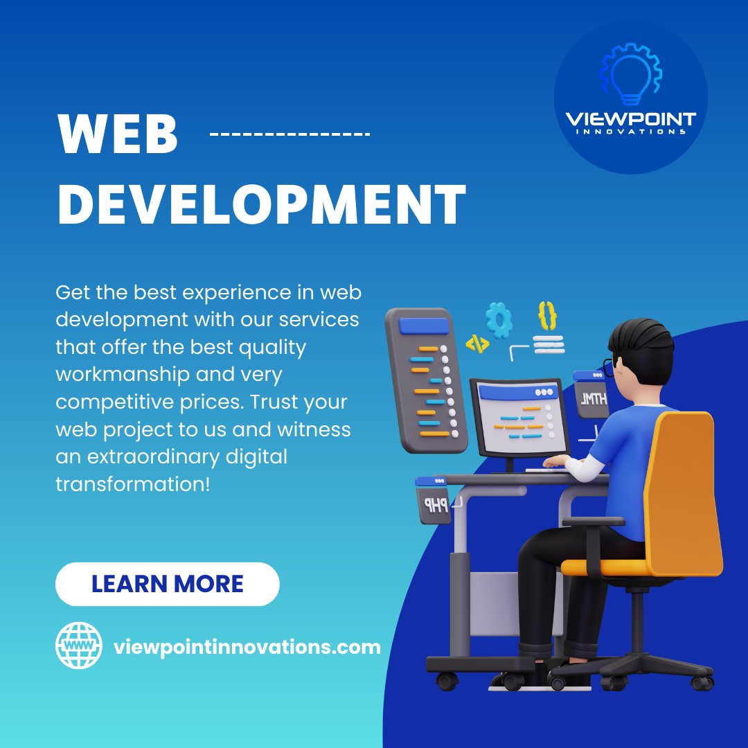 VPInnovations's tweet photo. Transforming Codes into Compelling Stories. Discover Our Web Development Magic. 📜💻 
-
-
-
Visit our website
https://t.co/WJOfQtI7aB
#CodingExperts #TechSolutions #InnovationLeaders #DigitalInnovation #WebDesign #Development #Innovation #Innovation #DesignandEngineering https://t.co/ak7z2y9wLp