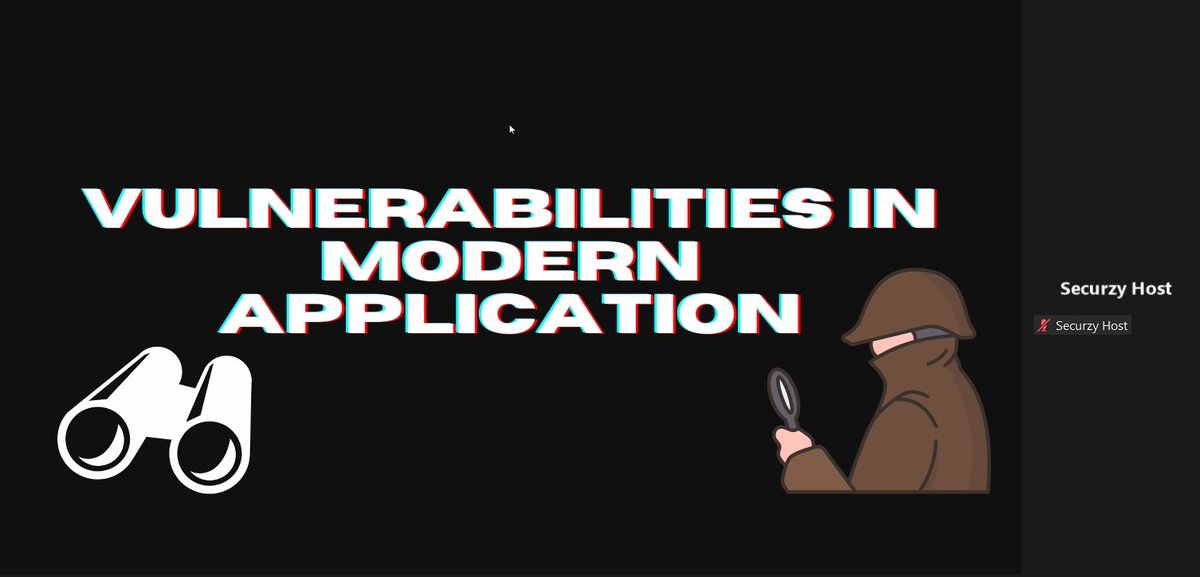 SecurzyHQ's tweet image. ๐ Elevating Security! Kudos to Faiyaz Ahmad for an extraordinary bootcamp on exposing concealed vulnerabilities in modern web apps. Empowering knowledge at its best! Stay tuned for more tech brilliance at securzy.io ๐๐ก๏ธ #WebAppVulnerabilities #Securzy