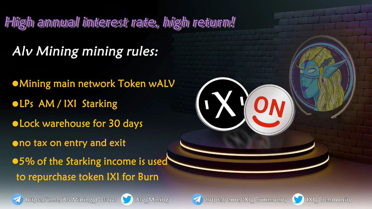 The mining ecosystem will be launched soon     

- mining the main network currency " ALV "    

Please use your token power ！！！  

Network Name: AlveyChain 

RPC URL: rpc2.alvey.io/rpcChain 

ID: 3797 

Currency: ALV 

Block explorer: alveyscan.com