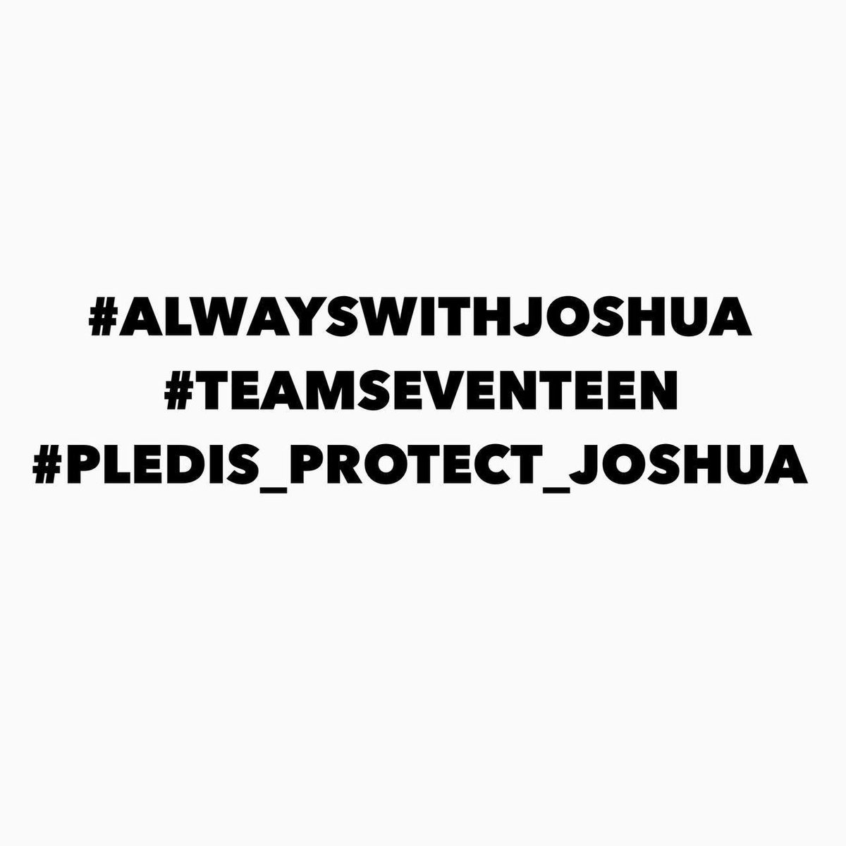 HJS_GLOBAL's tweet photo. To show our support and love for JOSHUA, we encourage everyone to use the following tags:

#ALWAYSWITHJOSHUA  
#TEAMSEVENTEEN
#PLEDIS_PROTECT_JOSHUA

Let’s continue showing our support and appreciation for JOSHUA 💙 https://t.co/eVYGxk04hb