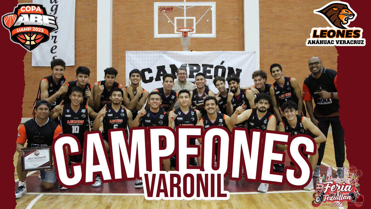AsocBasquetEst's tweet photo. 🏆 ¡ @AnahuacXalapa se lleva la COPA ABE @UAMPTeziutlan 2023!
En la rama femenil el equipo felino derrotó en la final a la Anáhuac Puebla por 58-40, mientras que en la rama varonil derrotaron a la UV por 74-64.
¡Muchas Felicidades! 
#LigaABE #CopaABE https://t.co/7Drc4vJ4vY