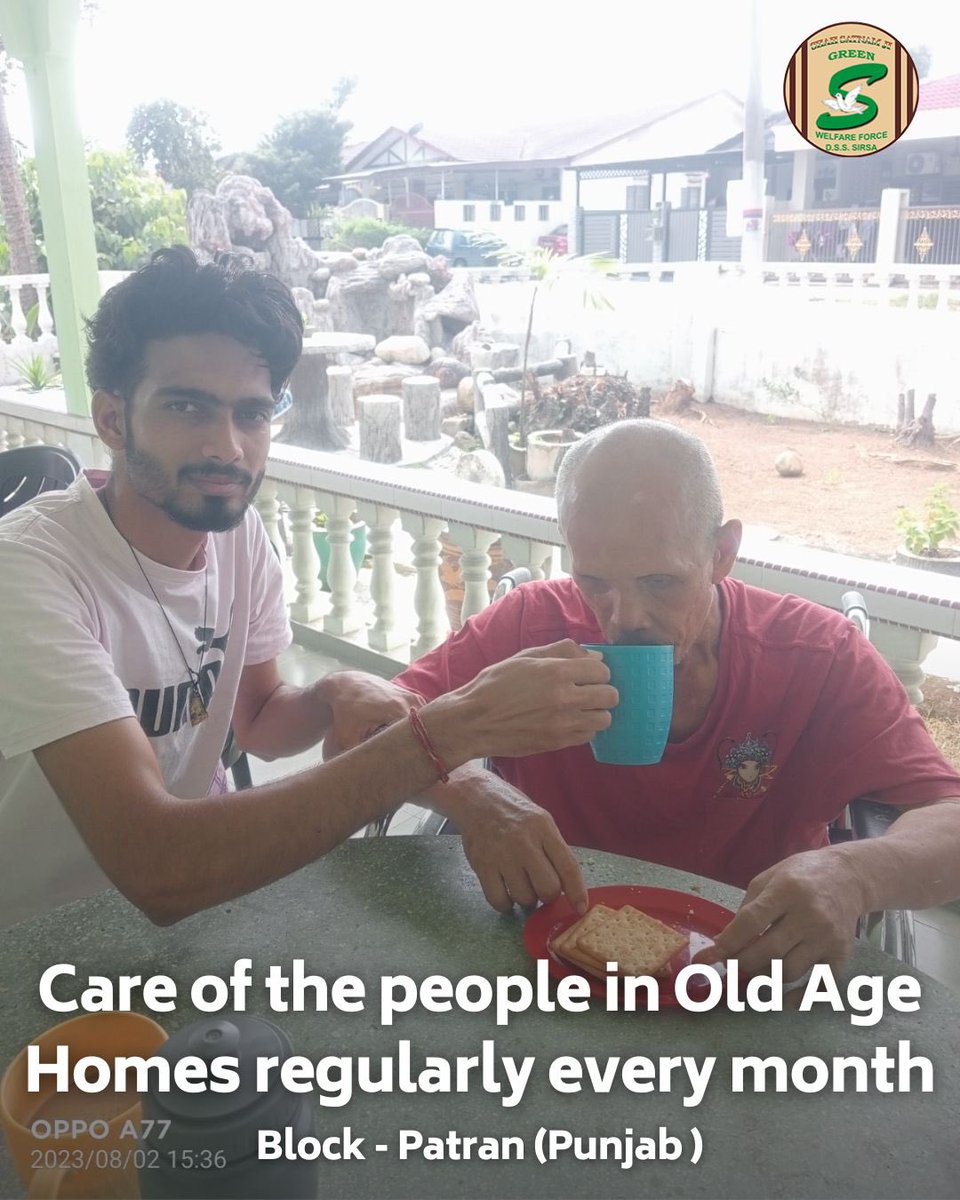 GreenSwelfares's tweet photo. Shah Satnam Ji Green ‘S’ Welfare Force Wing volunteers inspired by the teachings of Saint Dr. MSG are brightening the lives of abandoned seniors in old age homes. Their spirit of service prove that a small act of care can create boundless joy in the lives of others. #ElderlyCare #OldAgeHomes #DeraSachaSauda