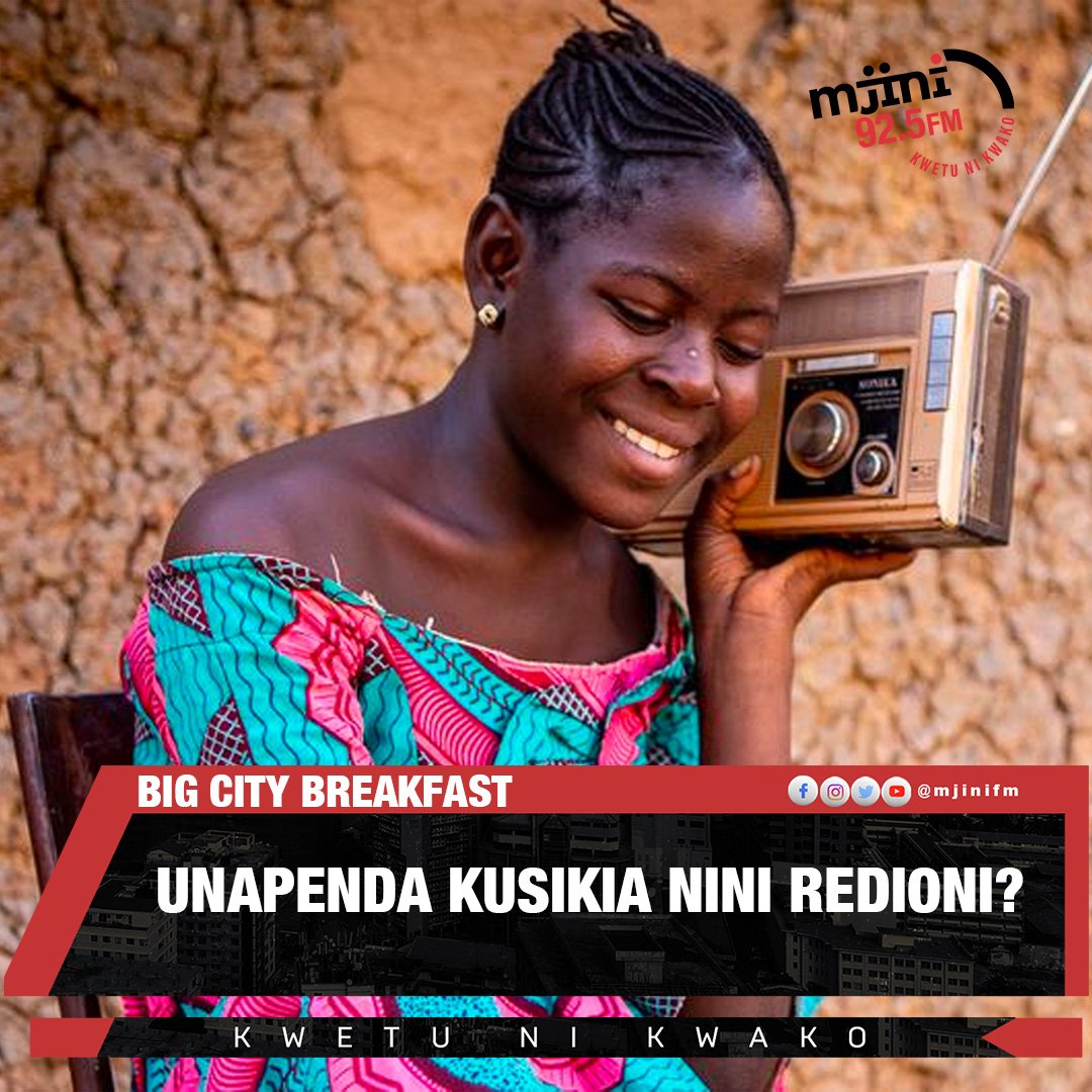supabreakfast's tweet photo. Asubuhi ya leo ndani ya BIG  CITY BREAKFAST ya Mjini FM tunapenda kusikia kutoka kwako
Je Unapenda nini kiwe kinazungumza na kipi kisizungumzwe na redio na maoni yako yatasomwa hewani
Cc @evansbukuku @bobbymongi @clugoe @mjinifm https://t.co/a7Ye2x7Pa3