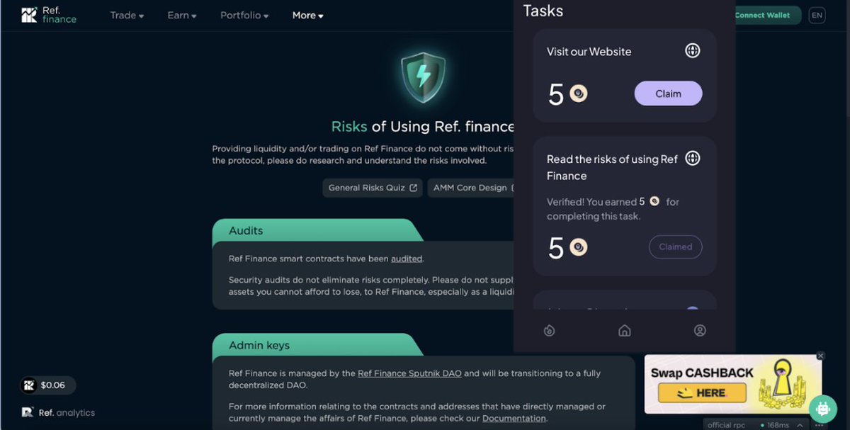 Evan_M_Ed's tweet photo. I just read the risks of using @reffinanceinc and earned myself some more @DappBackHQ coins!! 🤑🤑🤑 https://t.co/gIzOT9bzVy