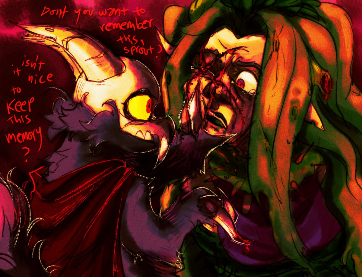 poobit_pespillo's tweet photo. #tohfanart cw blood, face injuries, eye trauma / 
Emperor´s Acolyte AU // the axe cuts and the tree remembers, the scissors cut and the sprout rots https://t.co/r3d69HCrHx