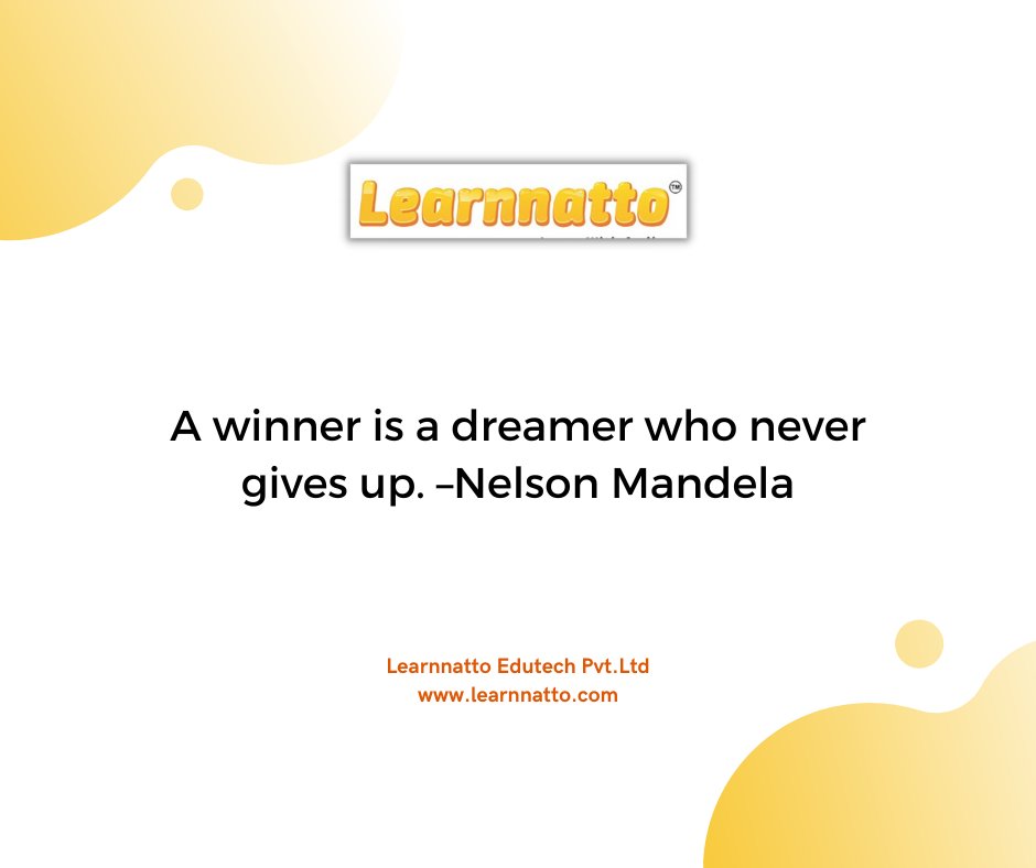 learnnatto's tweet photo. #goodmorningeveryone

“A winner is a dreamer who never gives up.” –Nelson Mandela

#todaysquote #mondaymotivation #staysafe #stayhealthy #stayhappy @learnnatto https://t.co/bqsCn43ki7