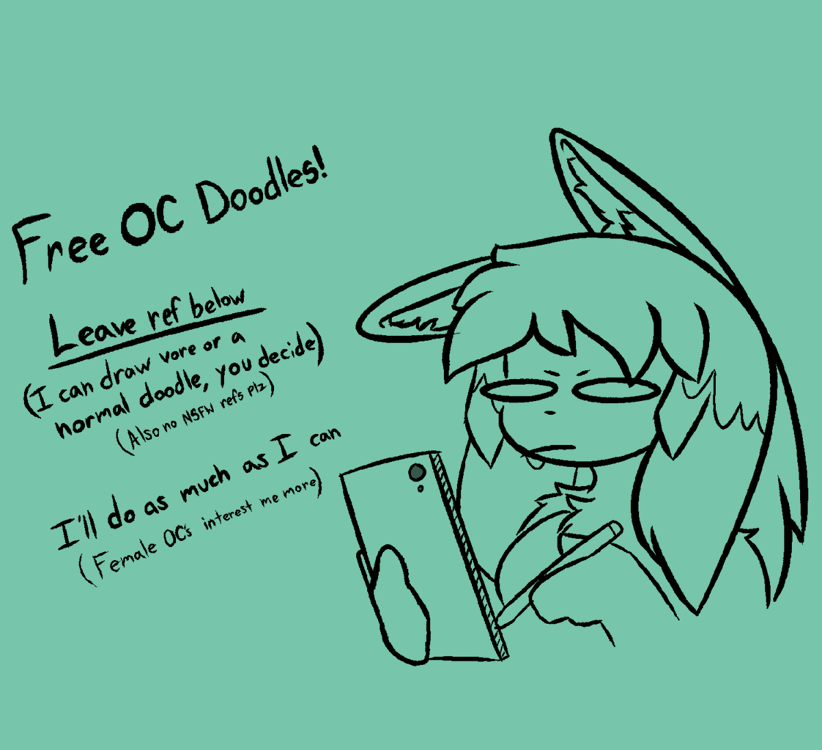 WhizzyOnDark's tweet photo. I'll be doing free oc doodle as for hitting 1k followers 
Just leave a ref below, I'll do as much as I can https://t.co/YuGpwW0UR1