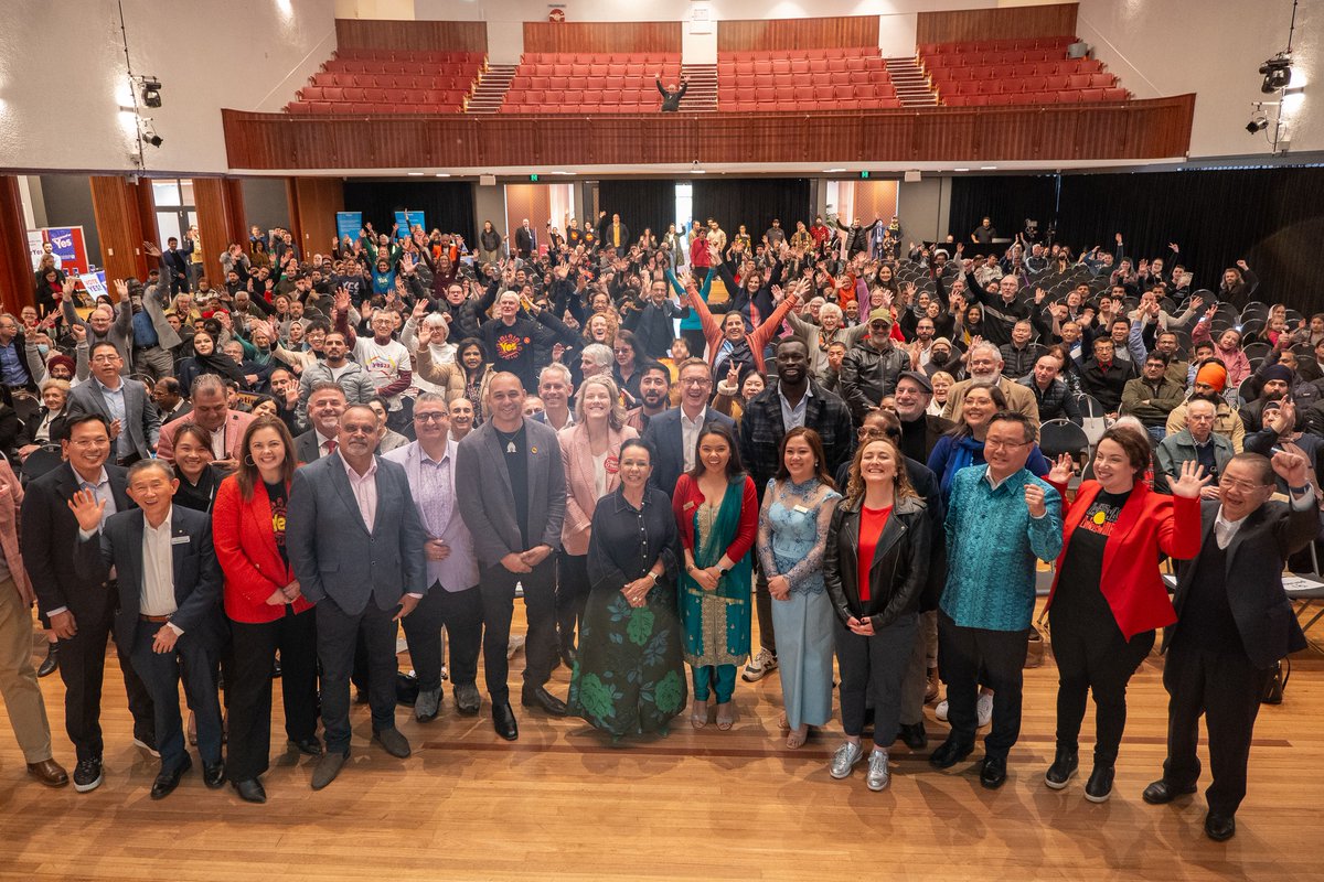 ethnicvic's tweet photo. Amazing to be with 700+ people at Springvale City Hall to show multicultural Victoria's support for Voice. The energy in the room was off the charts! ECCV is proud to have co-hosted yesterday's event with @SSI_tweets as part of our campaign raising awareness about the referendum. https://t.co/uFaTJvKtC1