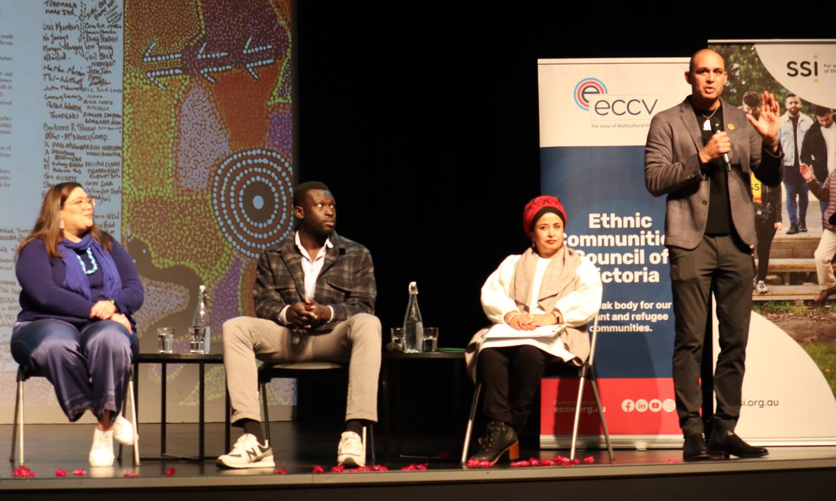 ethnicvic's tweet photo. Amazing to be with 700+ people at Springvale City Hall to show multicultural Victoria's support for Voice. The energy in the room was off the charts! ECCV is proud to have co-hosted yesterday's event with @SSI_tweets as part of our campaign raising awareness about the referendum. https://t.co/uFaTJvKtC1