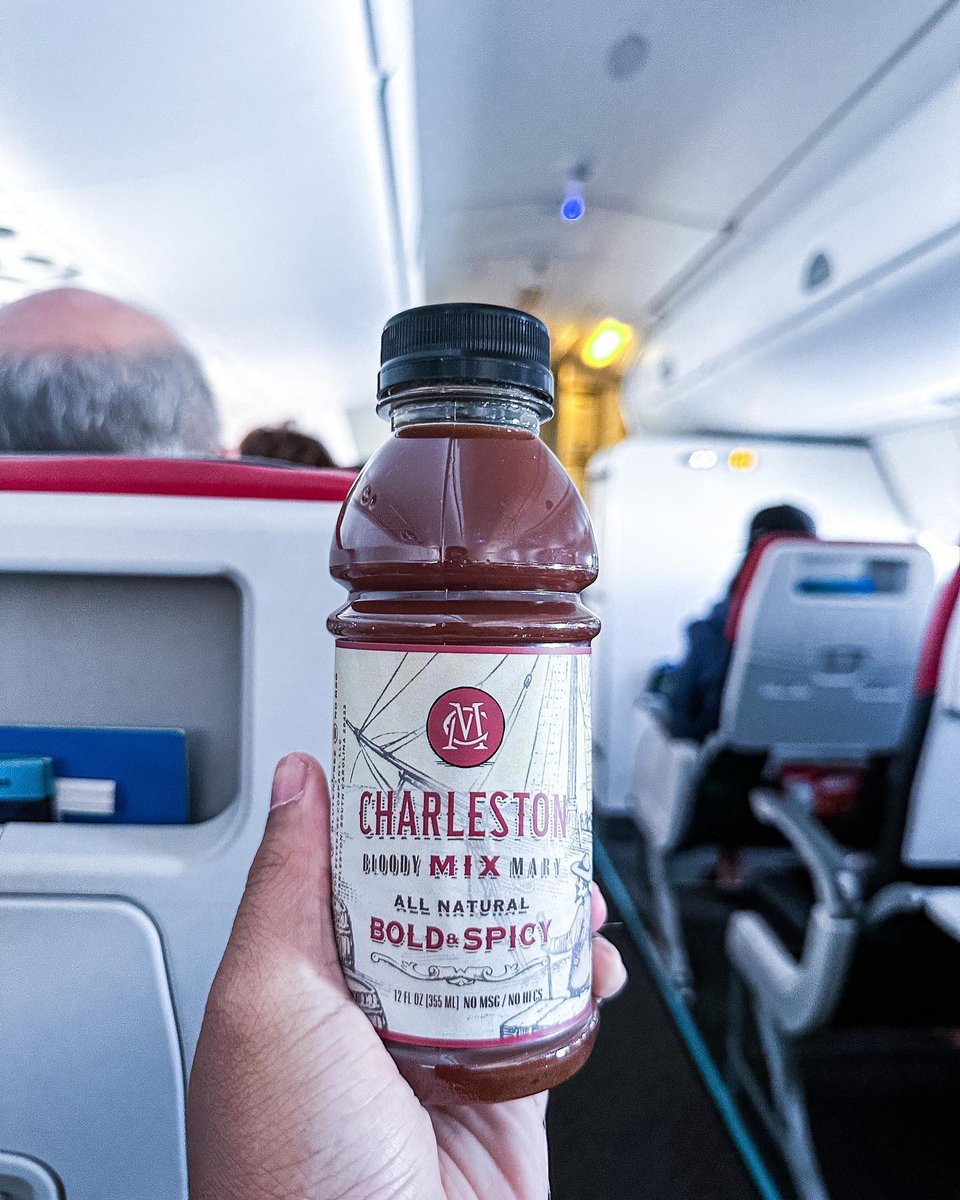 🍹🛫 Sit back, relax, and enjoy the taste of <a href="/charlestonmix/">Charleston Mix 🥇</a> on your next flight with us. #FlyBreeze #CharlestonMix #BloodyMary