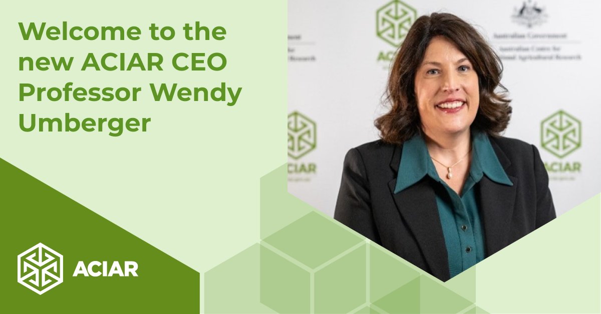 Welcome to Professor Wendy Umberger, who has commenced her term as Chief Executive Officer at #ACIAR, becoming the first woman to lead the agency in its 41-year history. You can follow Wendy on Twitter via @ACIARCEO Read more: bit.ly/45on7JN