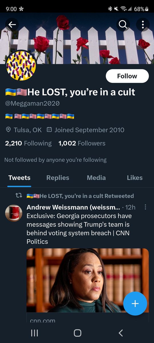 iFatalhero357's tweet photo. @Meggaman2020 @MikeGeyen @LoveCan04770507 @FoxNews Ironic you talk about others in a cult https://t.co/Gs6UBRmKe1
