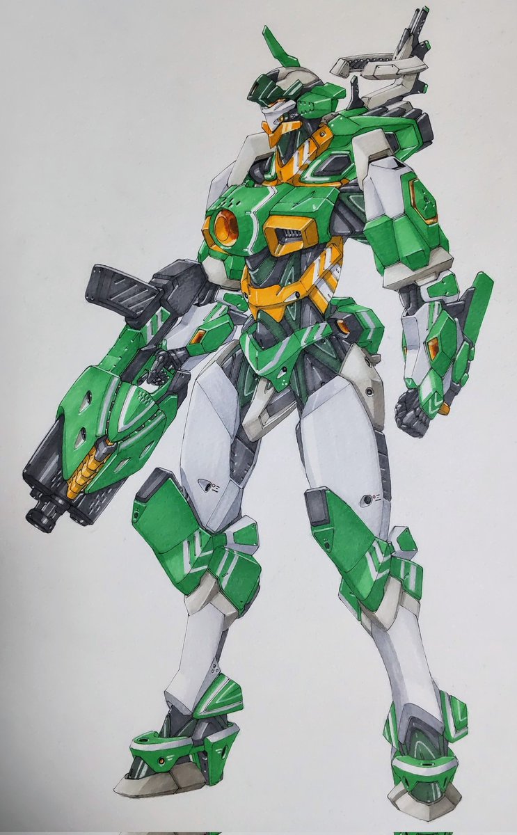 robot no humans mecha weapon solo holding weapon gun  illustration images